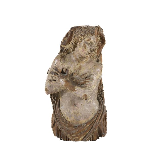 POLENA IN LEGNO LACCATO, ITALIA O SPAGNA XVII SECOLO