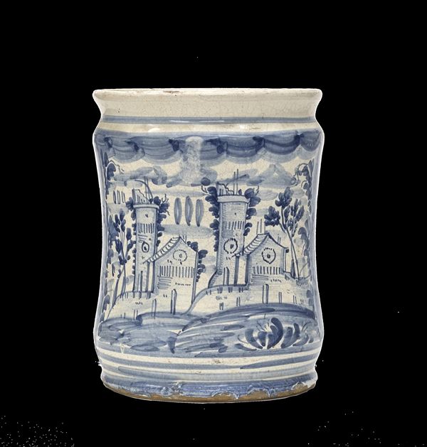 VASO DA FARMACIA IN MAIOLICA, NAPOLI XVIII SECOLO