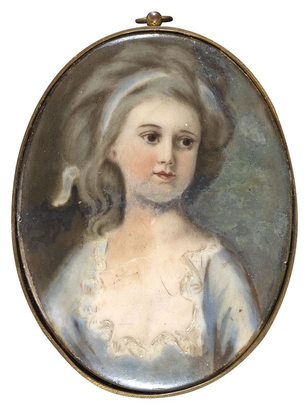 RITRATTO DI FANCIULLA SU CERAMICA