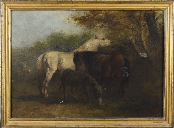DIPINTO CAVALLI E ASINELLO