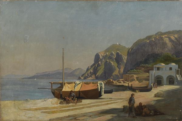 DIPINTO PESCATORI DI PITTORE MEDIORIENTALE