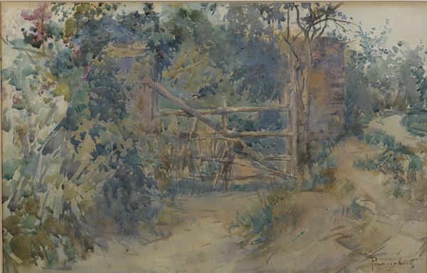 ACQUERELLO STACCIONATA DI DOMENICO PENNACCHINI