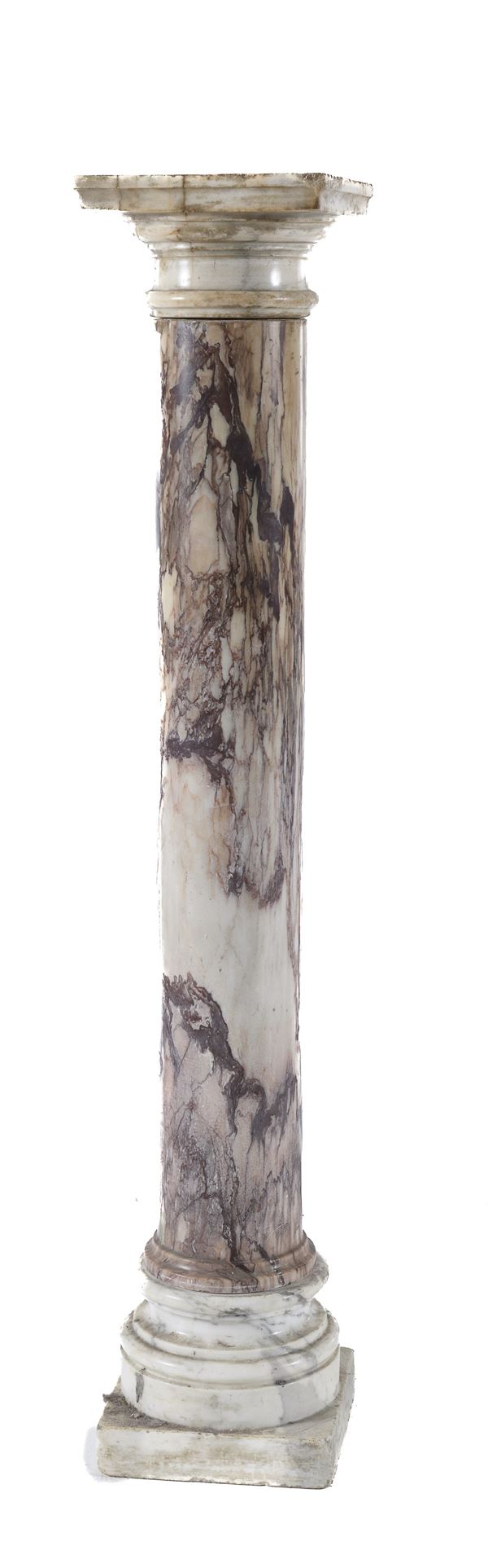 COLONNA IN MARMO FIOR DI PESCO, XIX SECOLO