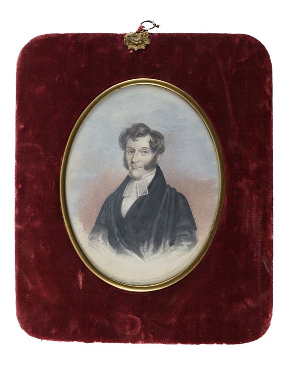 ACQUERELLO RITRATTO DI GENTILUOMO