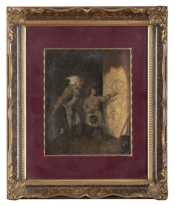 DIPINTO GIOVANE PITTORE DI SCUOLA OLANDESE, XIX SECOLO