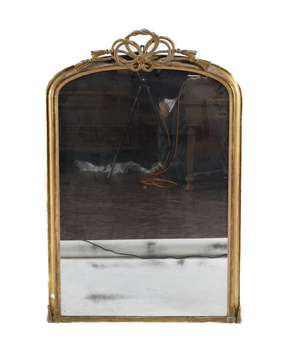 CAMINIERA IN LEGNO DORATO, XIX SECOLO
