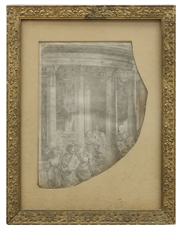 INCISIONE CACCIATA DEI MERCANTI DAL TEMPIO