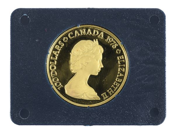 MONETA ROYAL CANADIAN MINT 100 DOLLARI, 1980 AU
