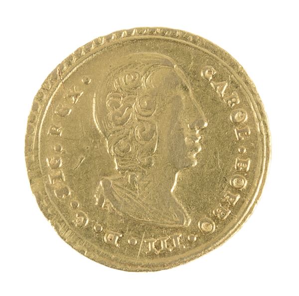MONETA CARLO DI BORBONE 1738 AU