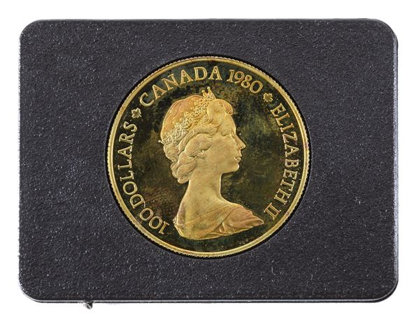 MONETA ROYAL CANADIAN MINT 100 DOLLARI, 1980 AU