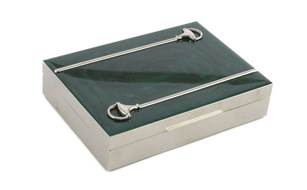 COFANETTO IN OTTONE E SMALTO, MARCA GUCCI