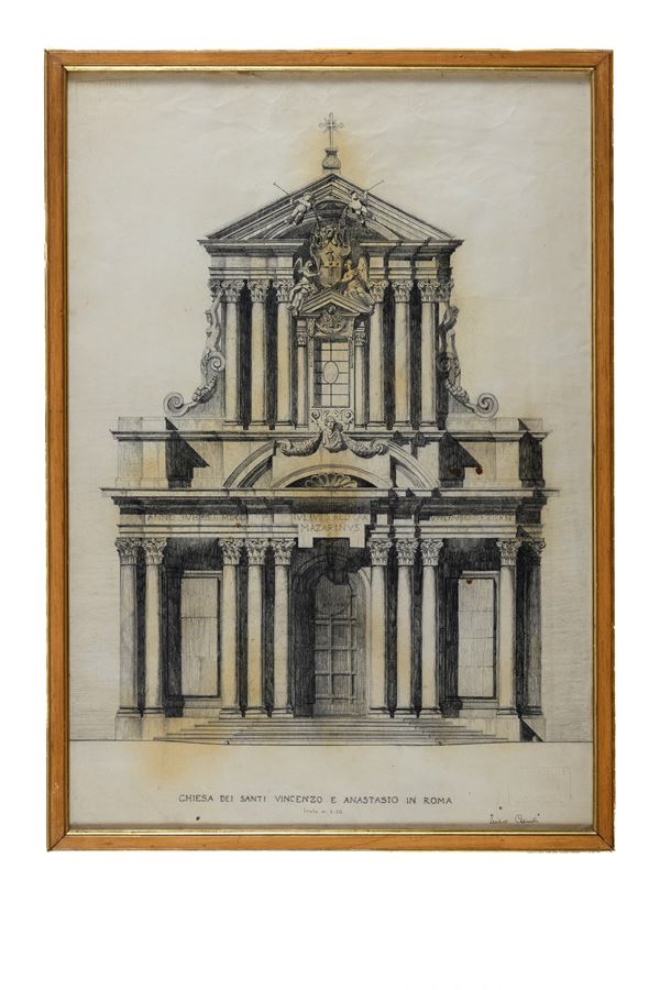 DISEGNO CHIESA DEI SANTI VINCENZO E ANASTASIO