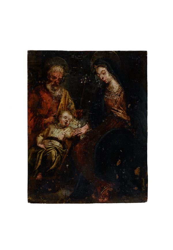 DIPINTO SACRA FAMIGLIA ATTRIBUITO A PAOLO PIAZZA
