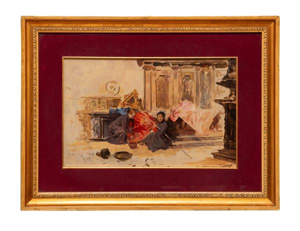 DIPINTO CHIERICHETTI F.TO MARIANO FORTUNY