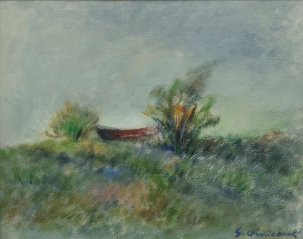 DIPINTO PAESAGGIO DI GIOVANNI OMICCIOLI