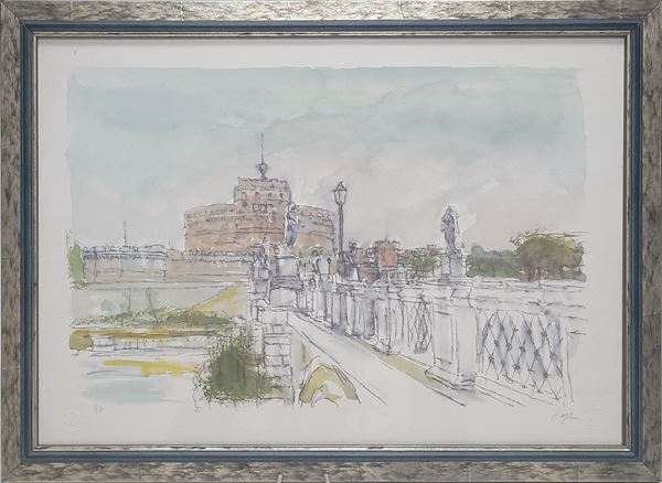 LITOGRAFIA PONTE DELL'ANGELO