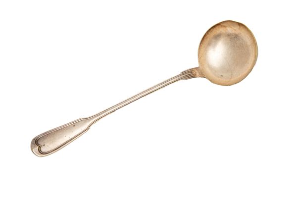 MESTOLO IN METALLO ARGENTATO, XIX SECOLO