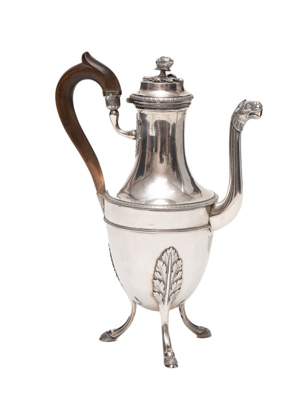 CAFFETTIERA IN ARGENTO, PUNZONE PARIGI 1796/1797