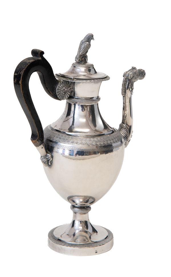 CAFFETTIERA IN ARGENTO, NAPOLI 1825/1830