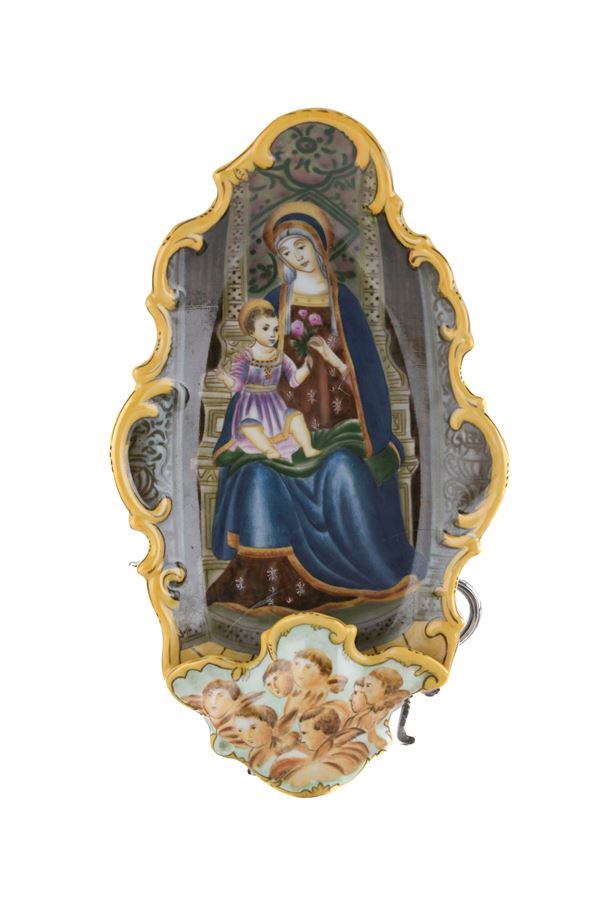ACQUASANTIERA IN CERAMICA, XX SECOLO