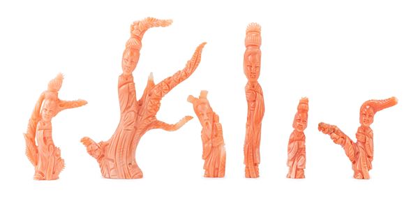 SEI SCULTURE IN CORALLO, CINA