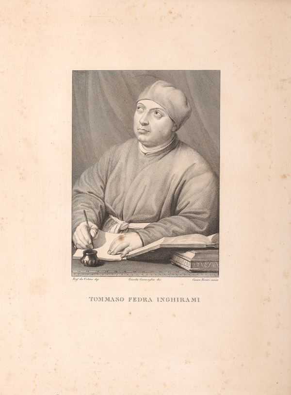 INCISIONE RITRATTO DI TOMMASO FEDRA INGHIRAMI, XIX SECOLO