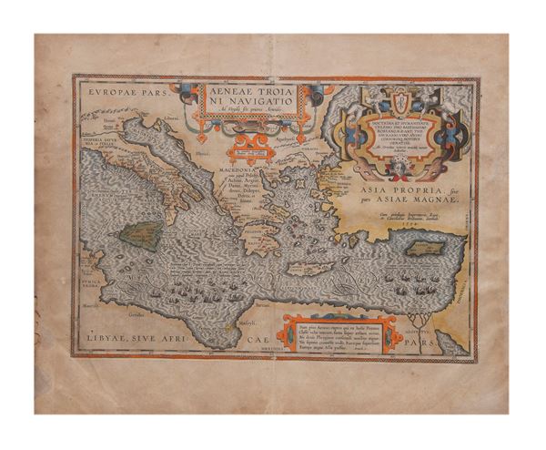 CARTA GEOGRAFICA AENEAE TROIANI NAVIGATIO