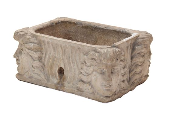 VASCA STRIGILLATA IN MARMO BIANCO, XVII SECOLO  - Asta ASTA 290 - ASTA DI ARTE ANTICA E PREZIOSI - Casa d'Aste Babuino