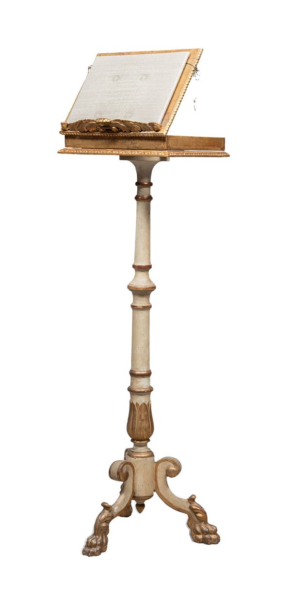 LEGGIO IN LEGNO LACCATO, INIZI XIX SECOLO