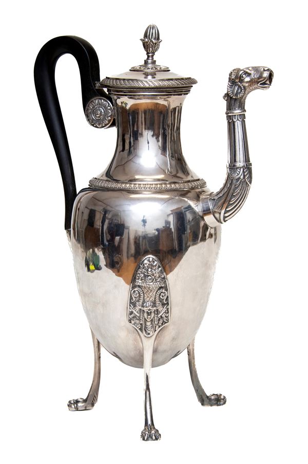 CAFFETTIERA IN ARGENTO, PUNZONE PARIGI 1810 ca.
