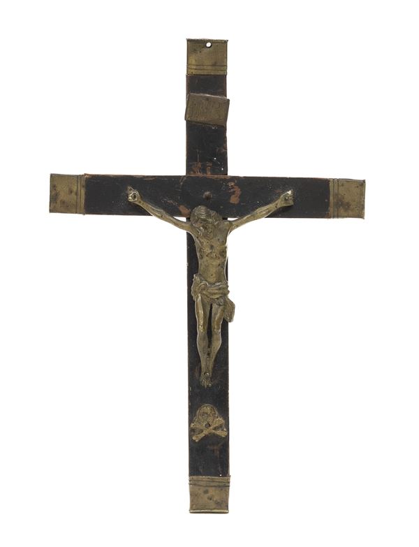 PICCOLO CROCIFISSO IN BRONZO, FINE XVIII SECOLO
