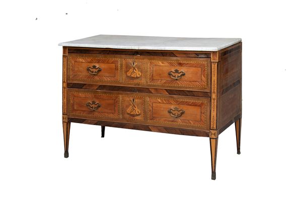 COMMODE IN BOIS DE ROSE, NAPOLI PERIODO LUIGI XVI  - Asta ASTA 290 - ASTA DI ARTE ANTICA E PREZIOSI - Casa d'Aste Babuino