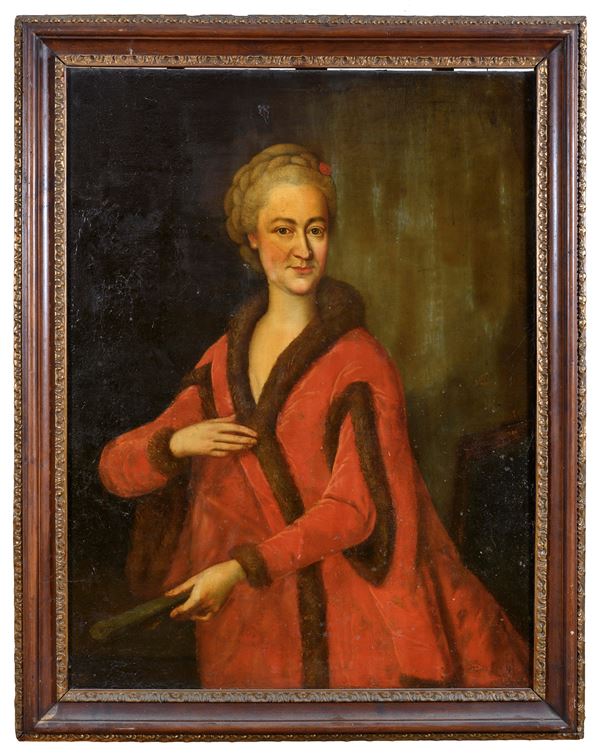 RITRATTO DI NOBILDONNA DI PITTORE TEDESCO DEL SETTECENTO