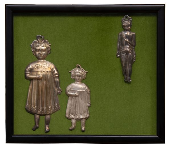 TRE SILOHUETTES IN ARGENTO, INIZI XX SECOLO  - Asta ASTA 290 - ASTA DI ARTE ANTICA E PREZIOSI - Casa d'Aste Babuino
