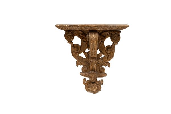 MENSOLA IN LEGNO DORATO, XVIII SECOLO  - Asta ASTA 290 - ASTA DI ARTE ANTICA E PREZIOSI - Casa d'Aste Babuino
