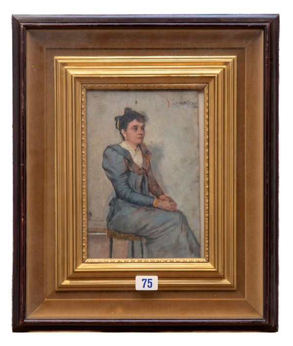 DIPINTO DONNA SEDUTA
