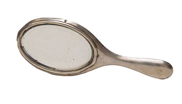 SPECCHIO DA MANO IN ARGENTO, ITALIA ANNI '50