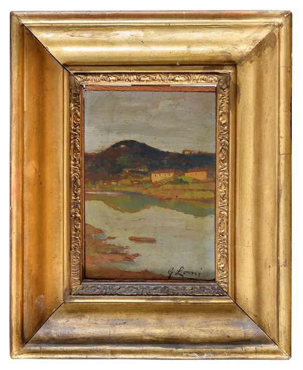 DIPINTO PAESAGGIO DI GIOVANNI LOMI