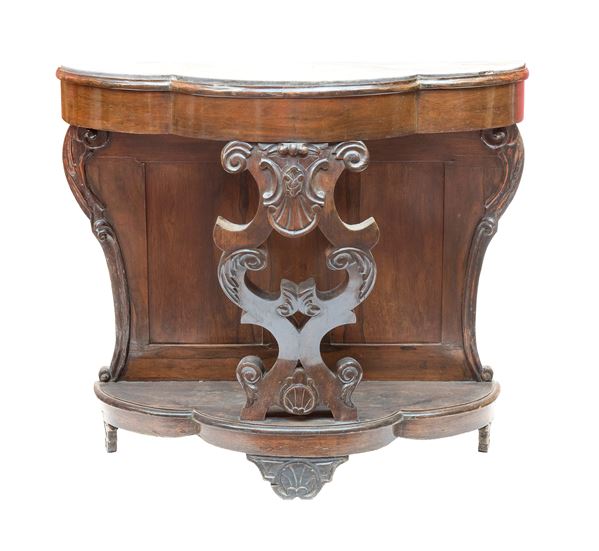 CONSOLE IN NOCE, SICILIA PERIODO LUIGI FILIPPO