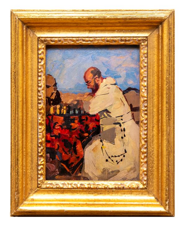 DIPINTO FRATI AGLI SCACCHI