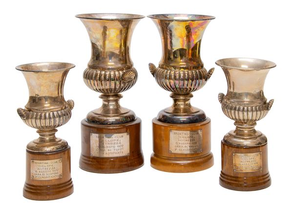 QUATTRO COPPE TROFEO IN ARGENTO, ITALIA POST 1968