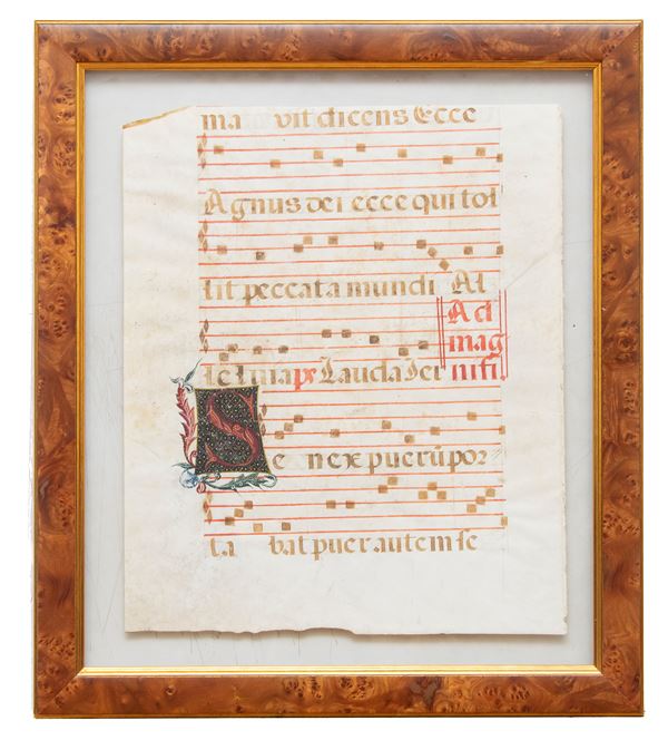 PERGAMENA MINIATA,, XVII SECOLO