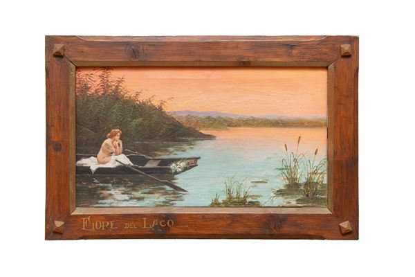 DIPINTO FIORE DEL LAGO DI GIUSEPPE CAQLCAGNADORO