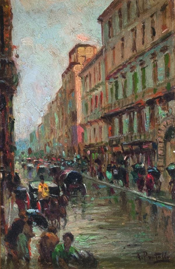 DIPINTO NAPOLI DI ATTILIO PRATELLA