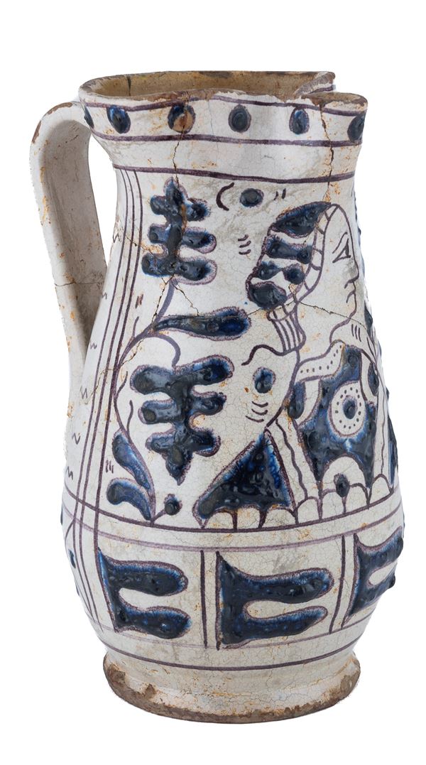 BROCCA IN MAIOLICA, PROBABILMENTE MONTELUPO FINE XV SECOLO
