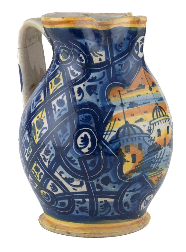 BROCCA IN MAIOLICA, PROBABILMENTE ROMAGNA XVI SECOLO