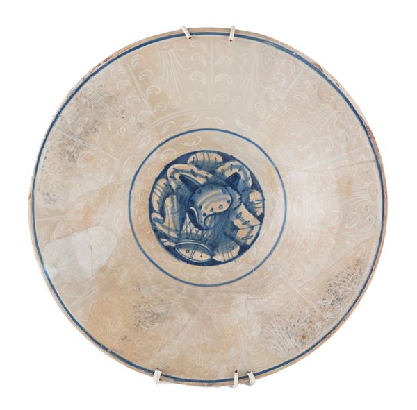 FONDINA IN MAIOLICA, FAENZA, XVII SECOLO