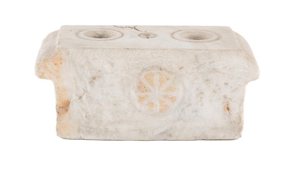 CALAMAIO IN MARMO BIANCO, XVII SECOLO