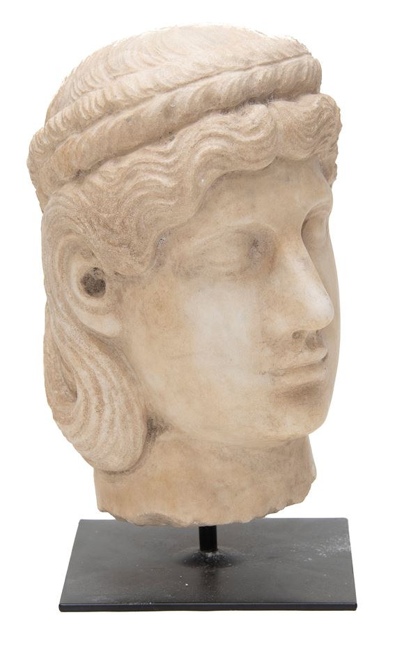 TESTA DI IULIA DOMNA IN MARMO BIANCO
