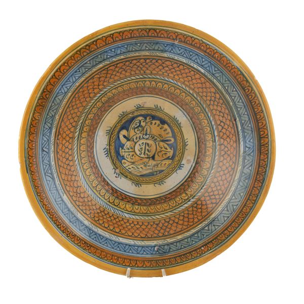 GRANDE CIOTOLA IN MAIOLICA, FAENZA INIZI XVI SECOLO